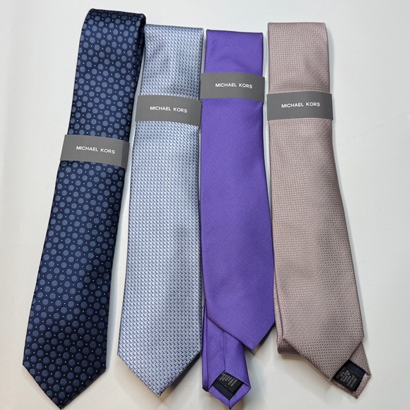 Michael Kors Men's Tie Bundle- Blues and Purple